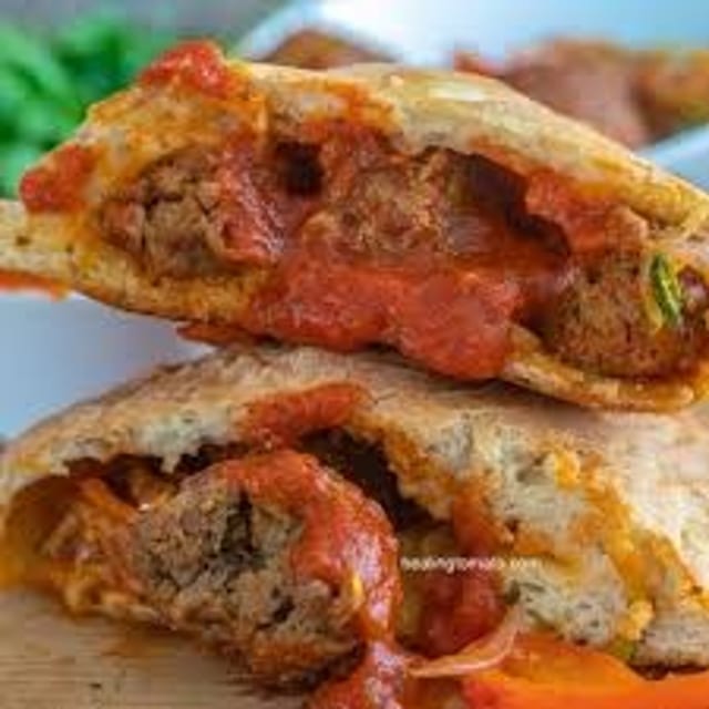 Meatball Parm Calzone.