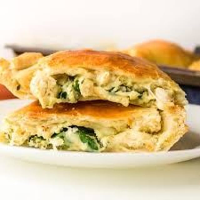 Chicken Alfredo Calzone.