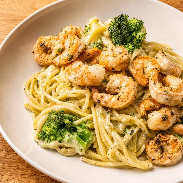 Shrimp Mushroom Alfredo.