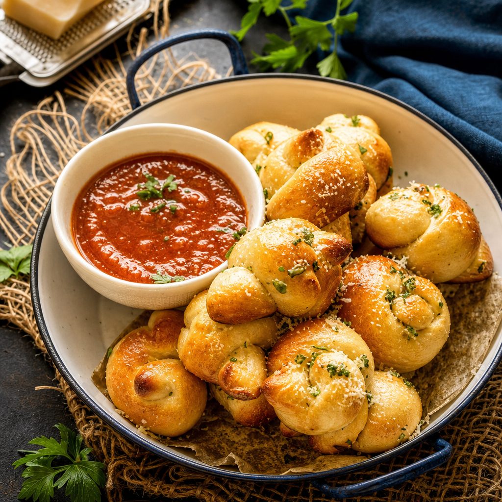 Pizza Dough Knots.