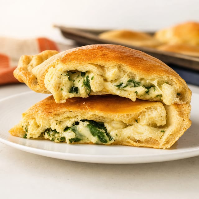 Chicken Alfredo Calzone.
